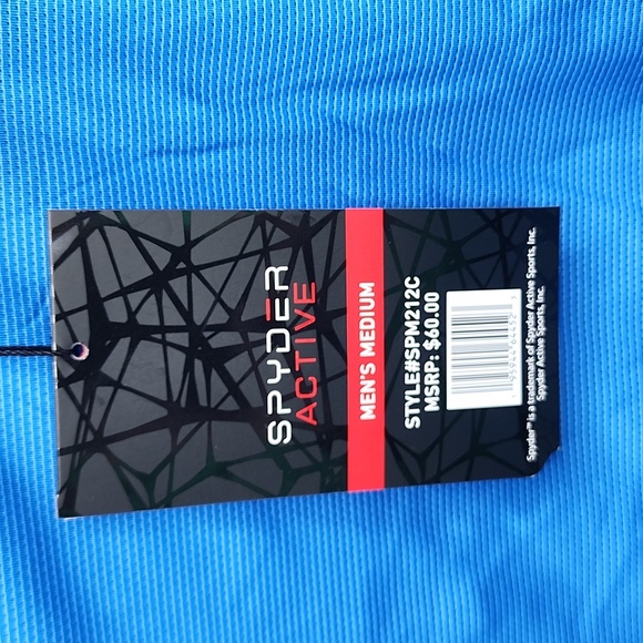 SPYDER ACTIVE MEN'S MEDIUM TSHIRT, ROYAL BLUE COLOR - Picture 7 of 9